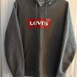 Levi's Gray Hoodie with Red Logo